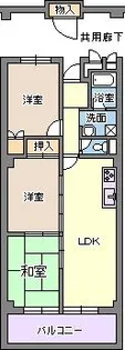 ヒルトンハイツ【602号室】の間取り