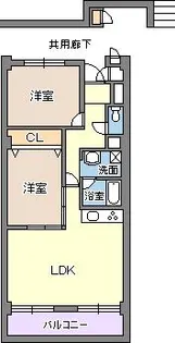 シャトーエデン【5階】の間取り