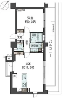 アトラス六甲【6階】の間取り