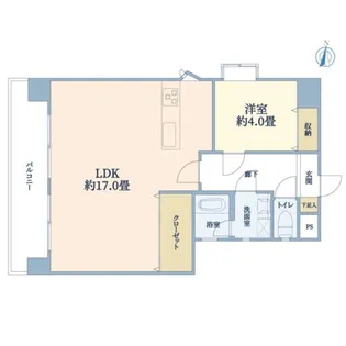 ノバカネイチ扇町【601号室】の間取り