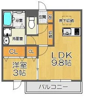 エルヴィータ【1階】の間取り