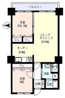 うえほんまちハイハイタウン【13階】の間取り