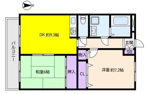 芦屋ライフ【2階】の間取り