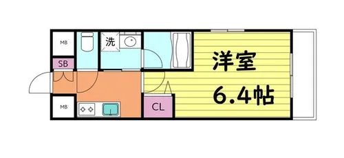 エルプエンテ緑橋【6階】の間取り