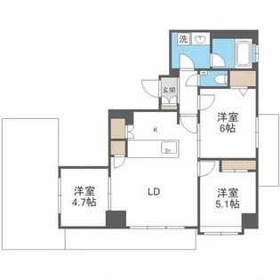 プライマル福岡平尾A-1【5階】の間取り
