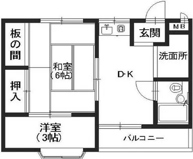 青山マンション【4階】の間取り