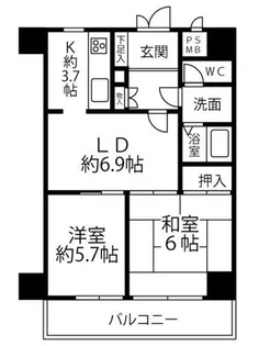三田ヴィラオートリドゥエ【7階】の間取り