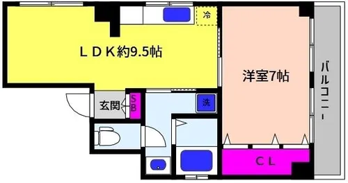 中町ビル【401号室】の間取り