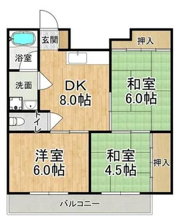 グリーンコーポM&C【3階】の間取り