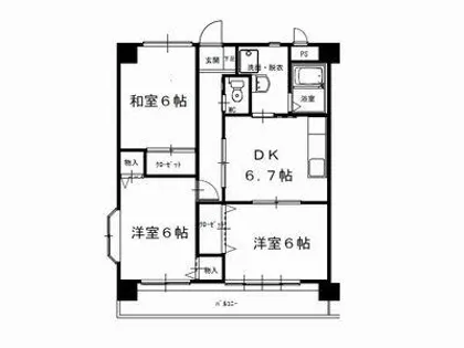 プレステージ多米【3階】の間取り