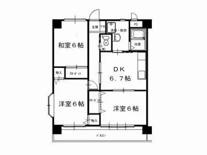プレステージ多米【3階】の間取り