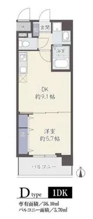 アテナリー右京【307号室】の間取り