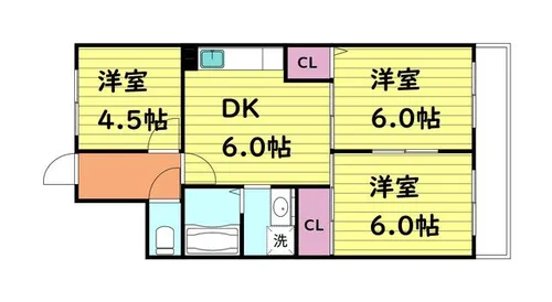 マジュールメゾン【6階】の間取り