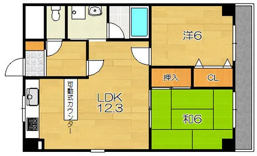 クレセント・オークス【3階】の間取り