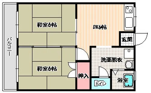 エレガンスマンション【201号室】の間取り