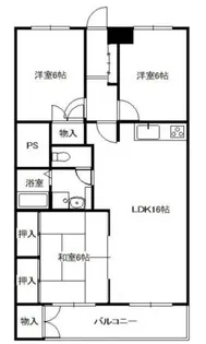 館エレガンス室見【2階】の間取り