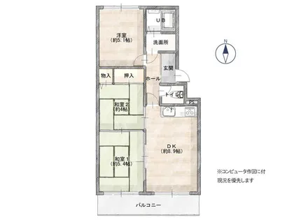 南2条マンション【2階】の間取り