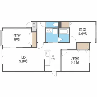 ウエスティン前田【2階】の間取り