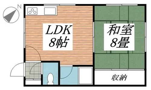 ハイツ静【201号室】の間取り