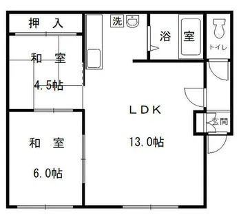 三和興産マンション【202号室】の間取り