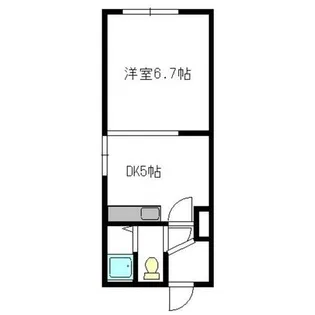 コーポかなや【00301号室】の間取り