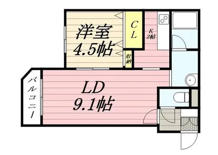 グランビア南郷【0502号室】の間取り