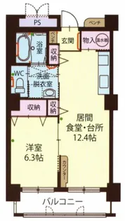 チヨダセントラルタウン【603号室】の間取り