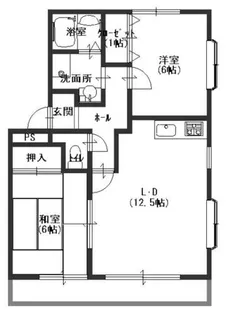 サンライズハイツⅡ【1階】の間取り