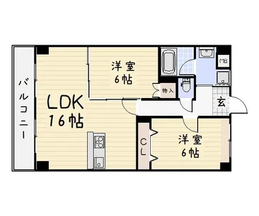 コンフォート・スクエア安部山【3階】の間取り