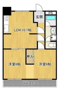 柏原ハイツ【5階】の間取り