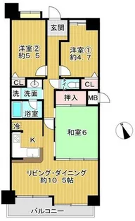 コスモ守山4番館【8階】の間取り