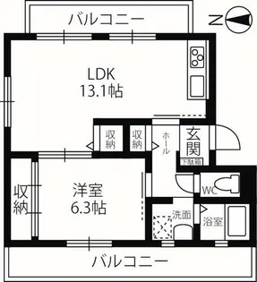 メゾン・ド・シャルム【2階】の間取り