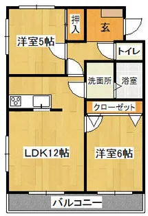 平野山ヒルズ【101号室】の間取り