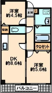 ヒルサイド春日野道【301号室】の間取り