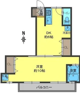 山光文化【206号室】の間取り