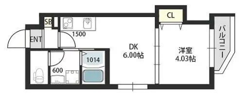 GRAND STEADY 天王寺町【5階】の間取り