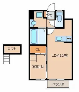 Farplace 小倉西 B棟【2階】の間取り
