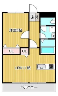 平野山ヒルズ【102号室】の間取り