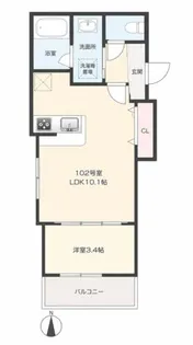 フォルトゥーナ姪浜ノース【102号室】の間取り