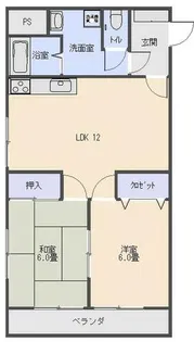 富士藤田マンション【4階】の間取り
