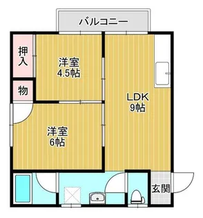 ニューライフ大内野Ⅱ【202号室】の間取り