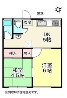 コーポ村中【1階】の間取り