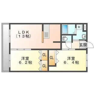プラムガーデン【201号室】の間取り