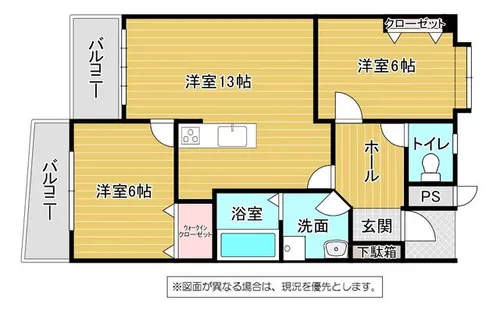 アビタシオン蒲生【303号室】の間取り