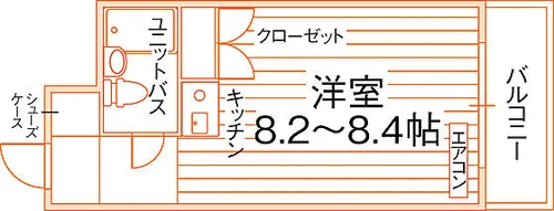 大阪学生会館【504号室】の間取り