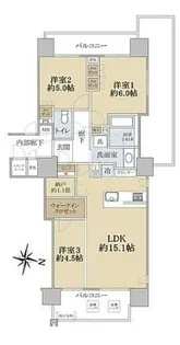 ブランズ円山裏参道レジデンス(駐車場込み)【507号室】の間取り