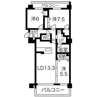 アルビオガーデン手稲駅前【207号室】の間取り