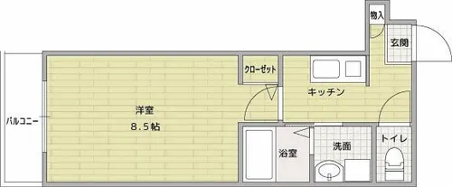 ディアメゾン住ノ江Ⅰ【102号室】の間取り
