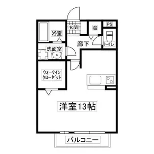 プランドール今在家【B202号室】の間取り