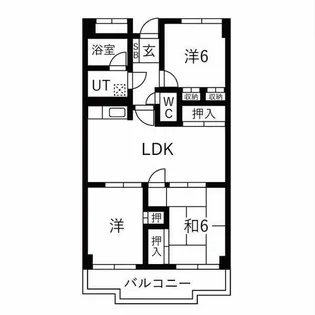 パレス宝神【2階】の間取り